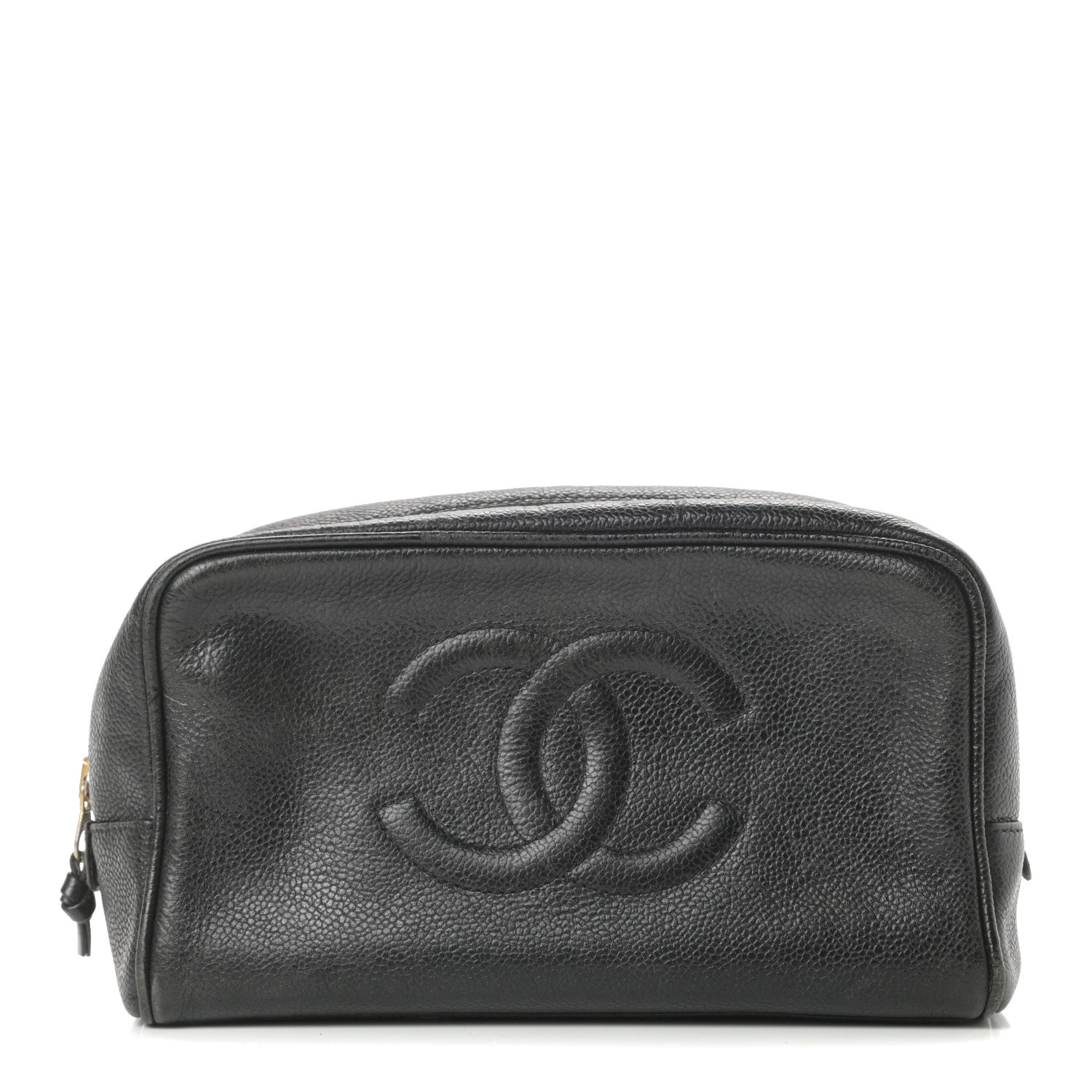 Chanel Caviar Timeless CC Cosmetic Pouch Bag Black 1 of 15