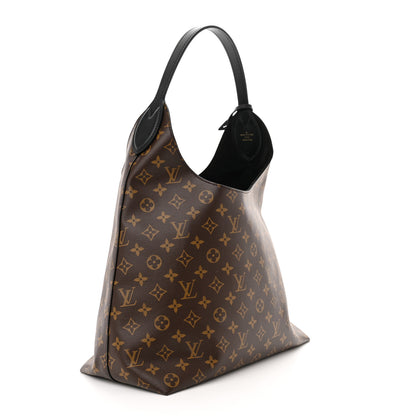 Louis Vuitton Monogram Flower Hobo Black 3 of 10