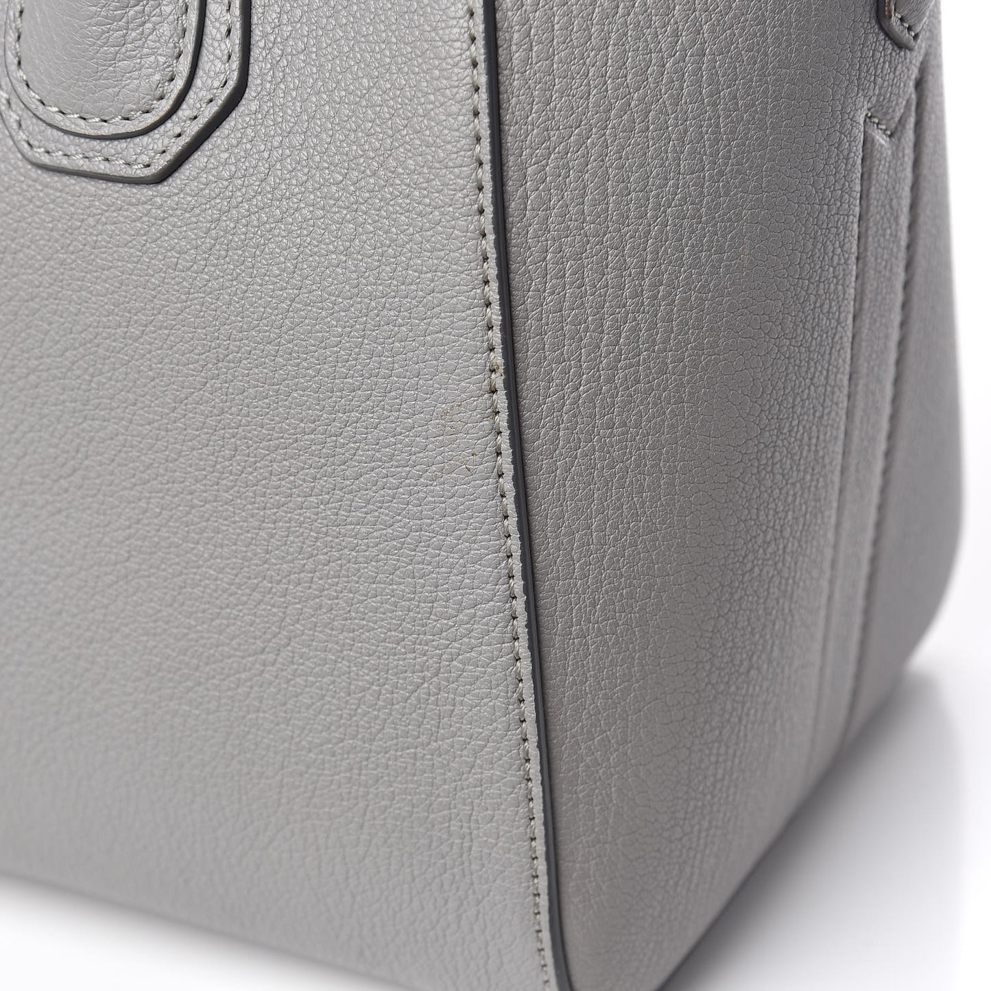Sugar Goatskin Small Antigona Pearl Grey