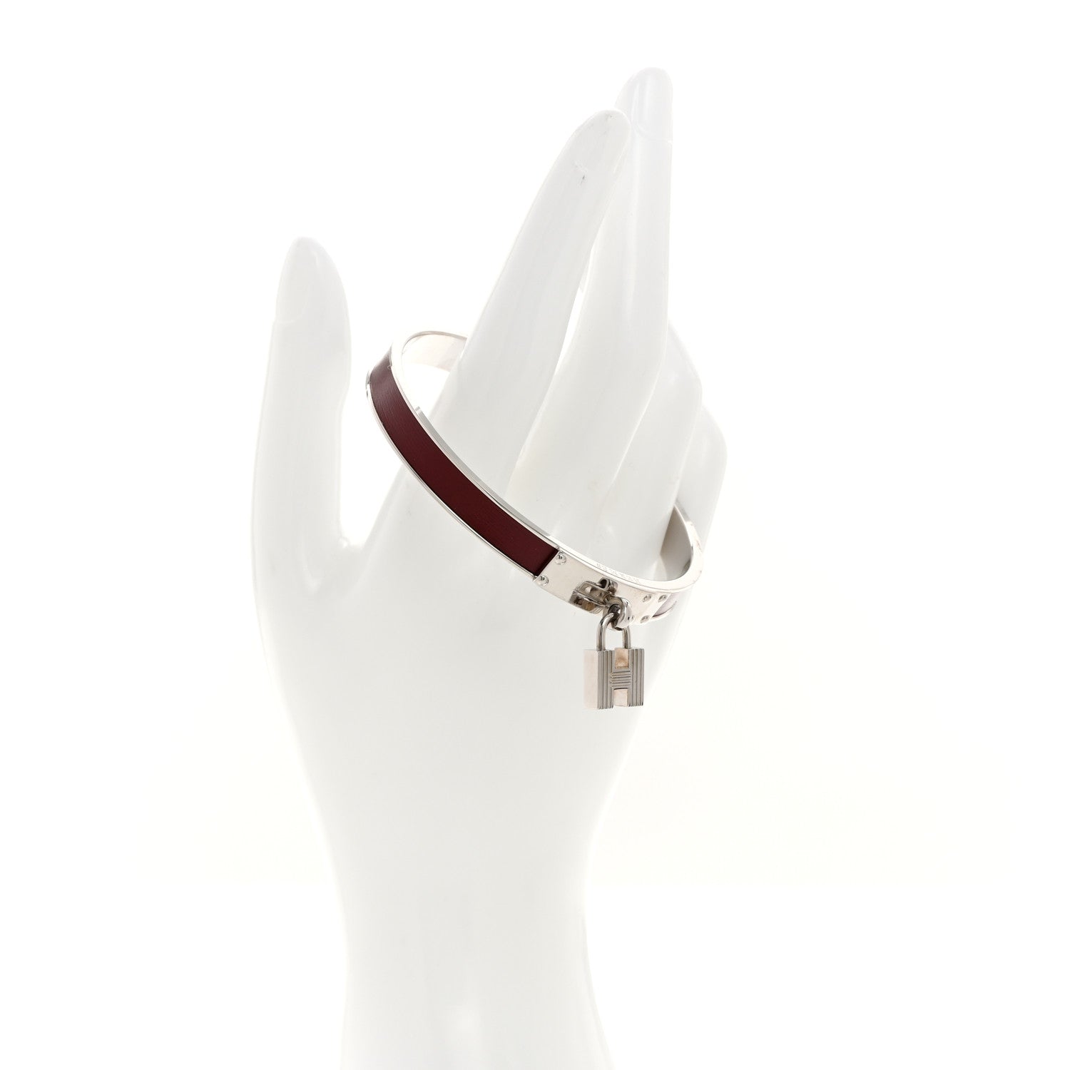 Hermes Enamel Narrow Clic Clac H Bracelet PM Rose Dragee 4 of 11