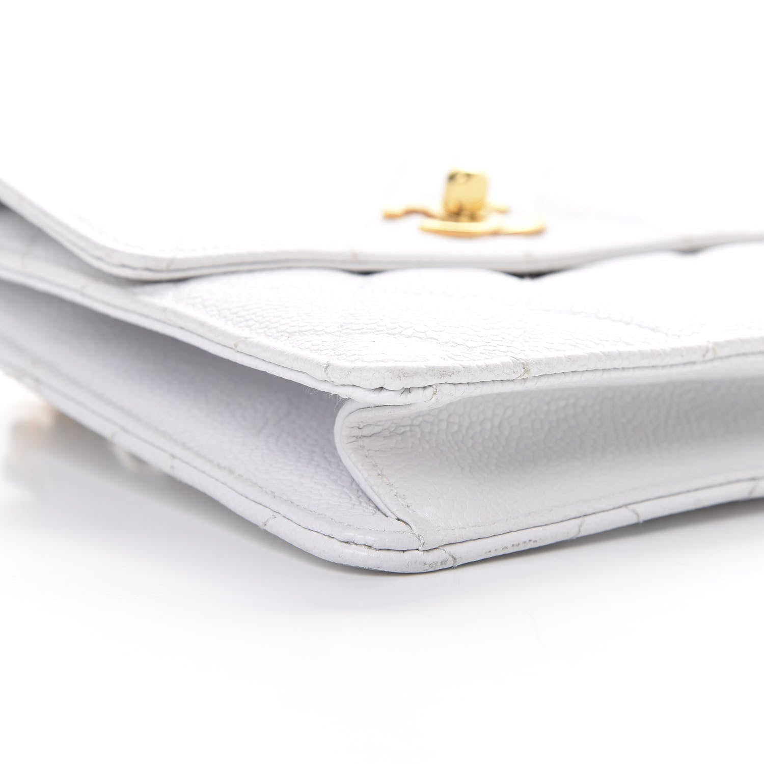 Chanel Caviar Quilted Single Flap Shoulder Bag White 9 of 15