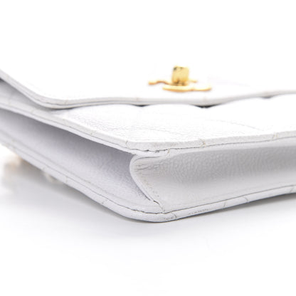 Chanel Caviar Quilted Single Flap Shoulder Bag White 9 of 15