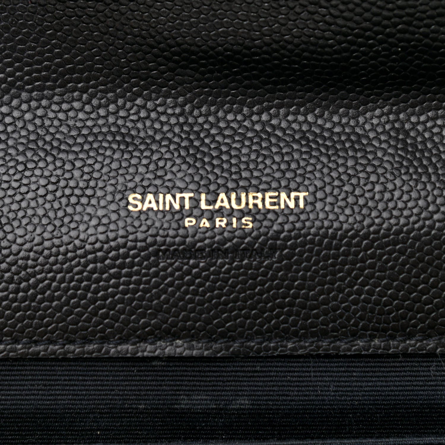 Saint Laurent Grain De Poudre Matelasse Chevron Monogram Envelope Clutch Black 6 of 8