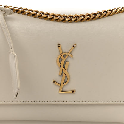 Saint Laurent Smooth Calfskin Medium Monogram Sunset Satchel Blanc Vintage 7 of 12