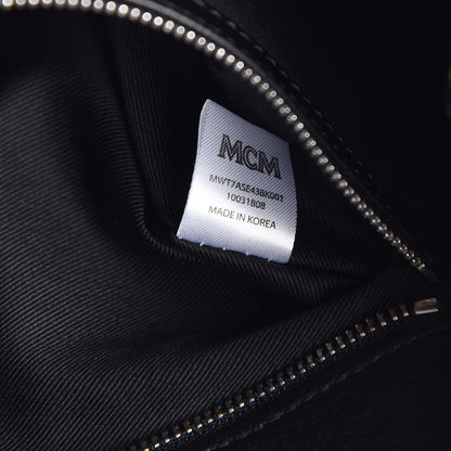 MCM Calfskin Ottomar Monogram Large Essential Tote Black 8 of 10