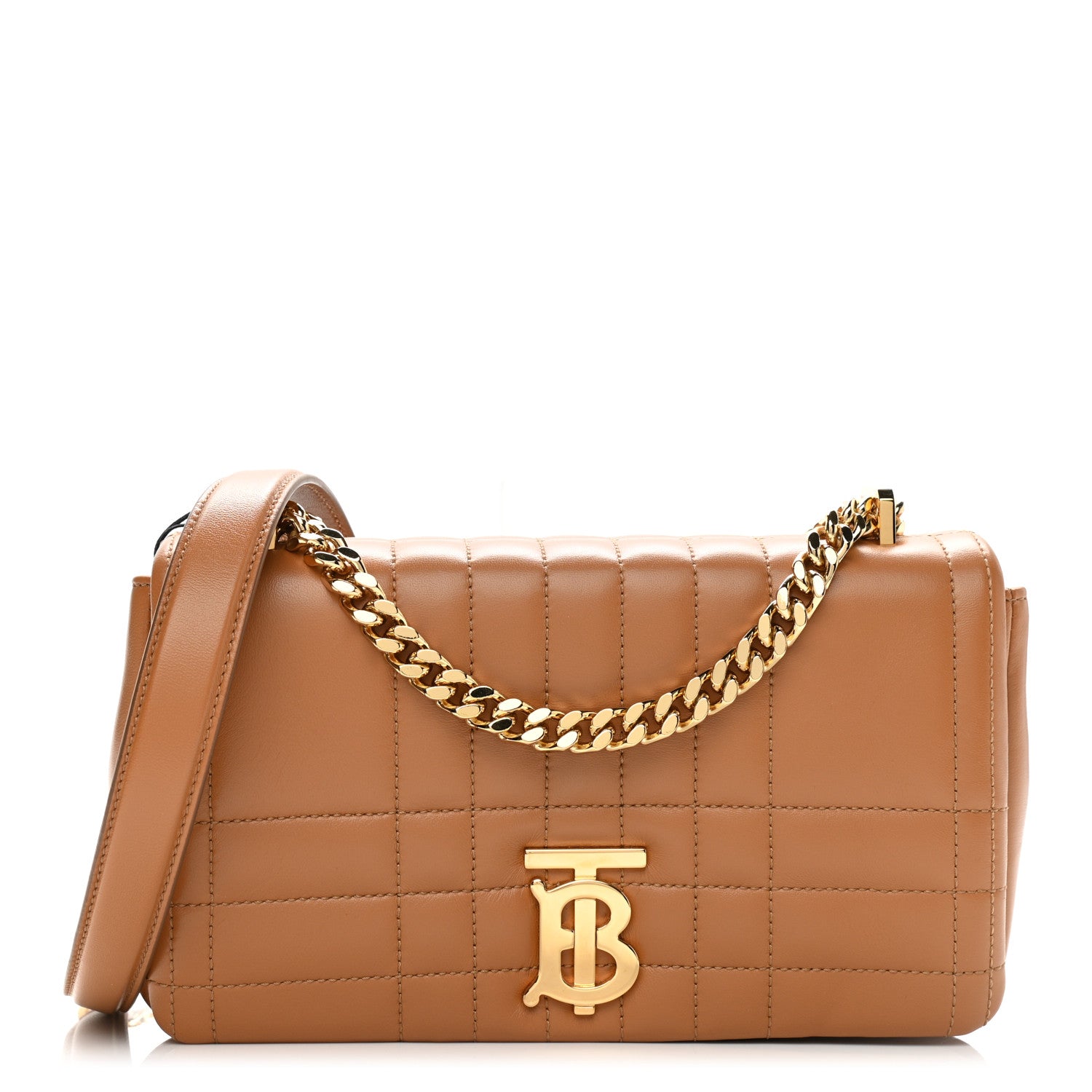 Burberry Lambskin Quilted Small Lola Bag Maple Brown 1 of 11