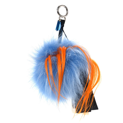 Fendi Fox Rabbit Goat Mink Fur Vitello Flamingo Dawny Monster Bag Bug Charm Azzurro Sky Orange Multicolor 3 of 6