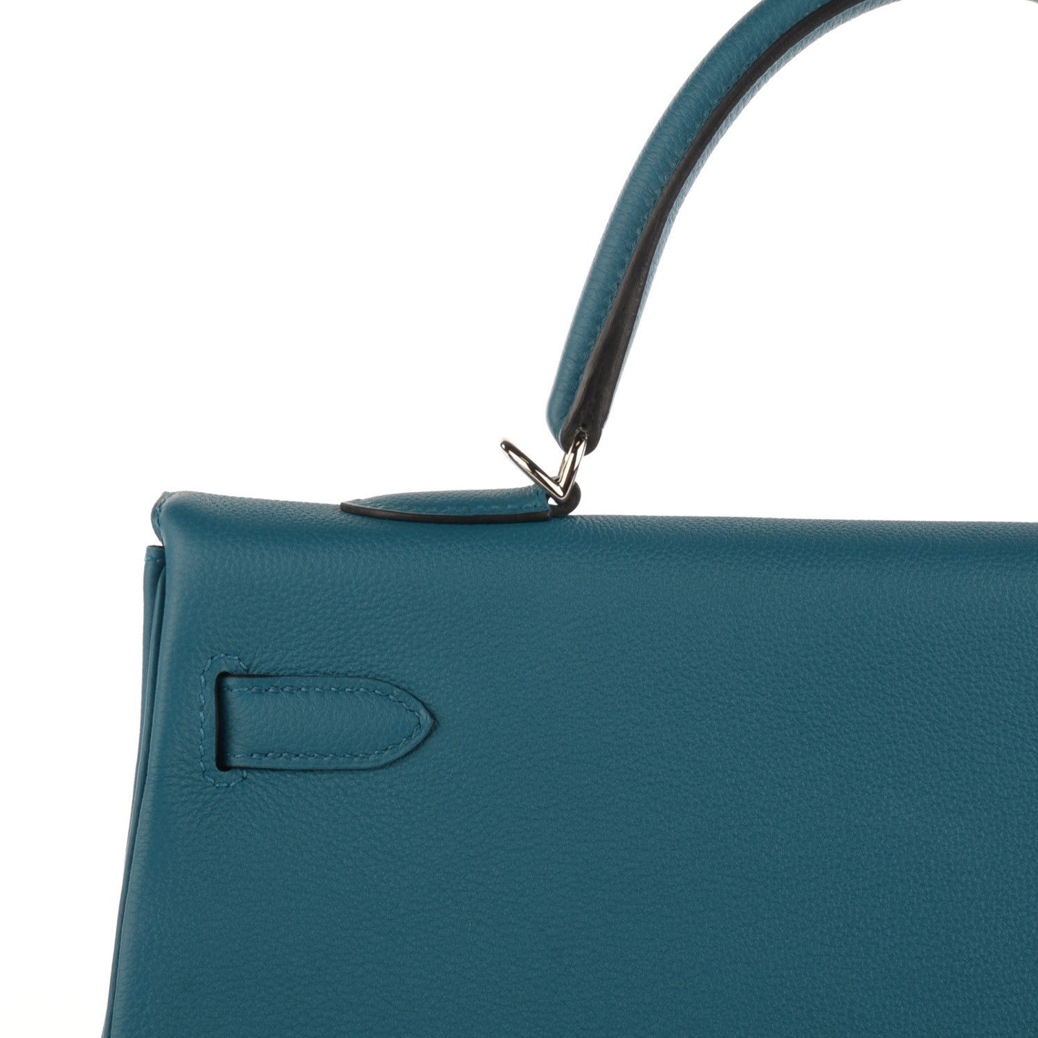 Hermes Togo Kelly Retourne 35 Cobalt 13 of 23