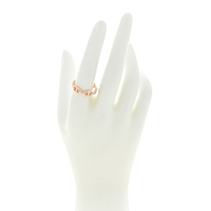 Hermes 18K Rose Gold PM Chaine d'Ancre Enchainee Ring 58 8.25 2 of 5