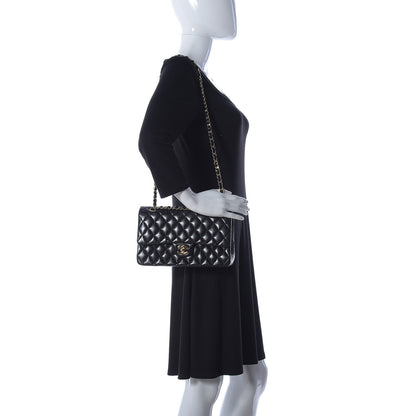 Chanel Lambskin Quilted Medium Double Flap Black 2 of 11