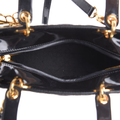 Christian Dior Patent Cannage Medium Lady Dior Black 5 of 12