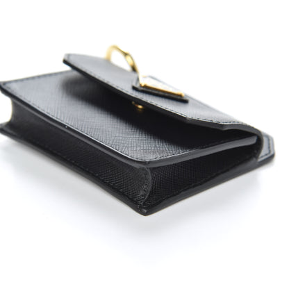 Prada Saffiano Metal Coin Purse Black 8 of 9