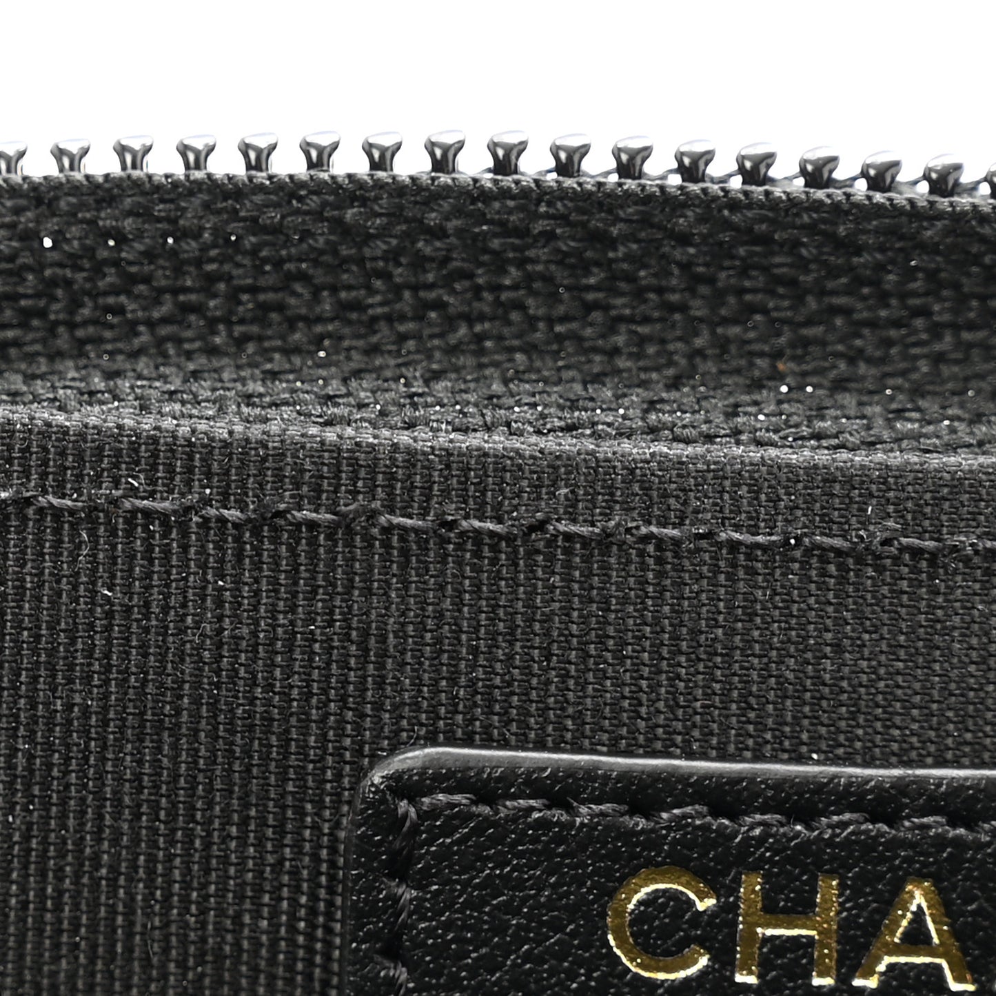 Caviar Quilted Boy Zip Around Coin Purse Wallet Black