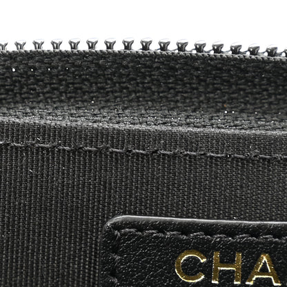 Chanel Caviar Quilted Boy Zip Around Coin Purse Wallet Black 9 of 10