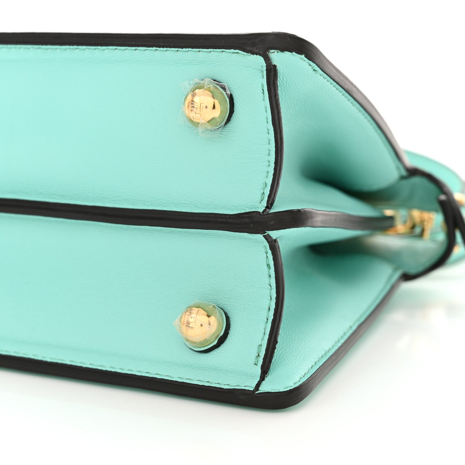 Fendi Shiny Nappa Petite Peekaboo I SEE U Satchel Spring Turquoise 11 of 11