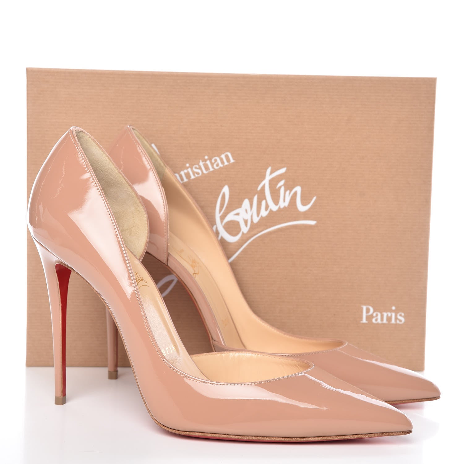 Christian Louboutin Patent Iriza 100 Pumps 40 Nude 8 of 8