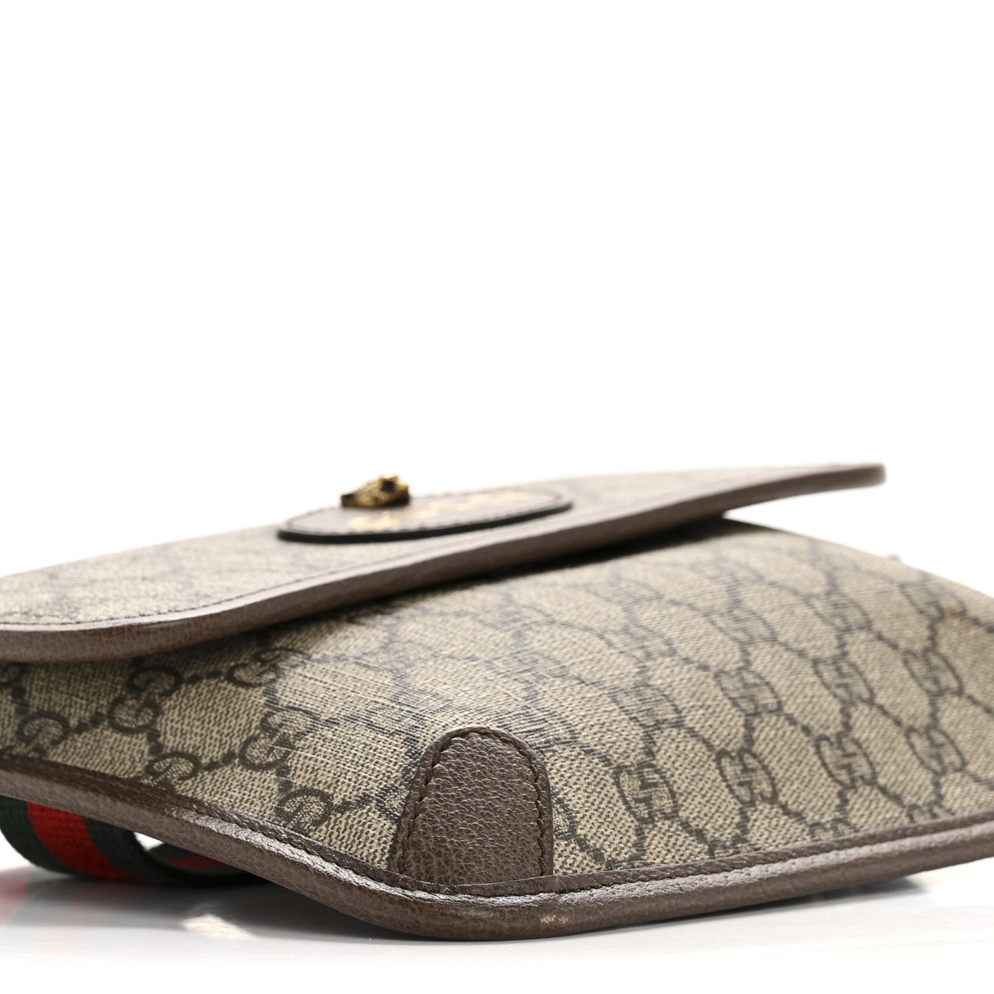 GG Supreme Monogram Neo Vintage Web Belt Bag Brown