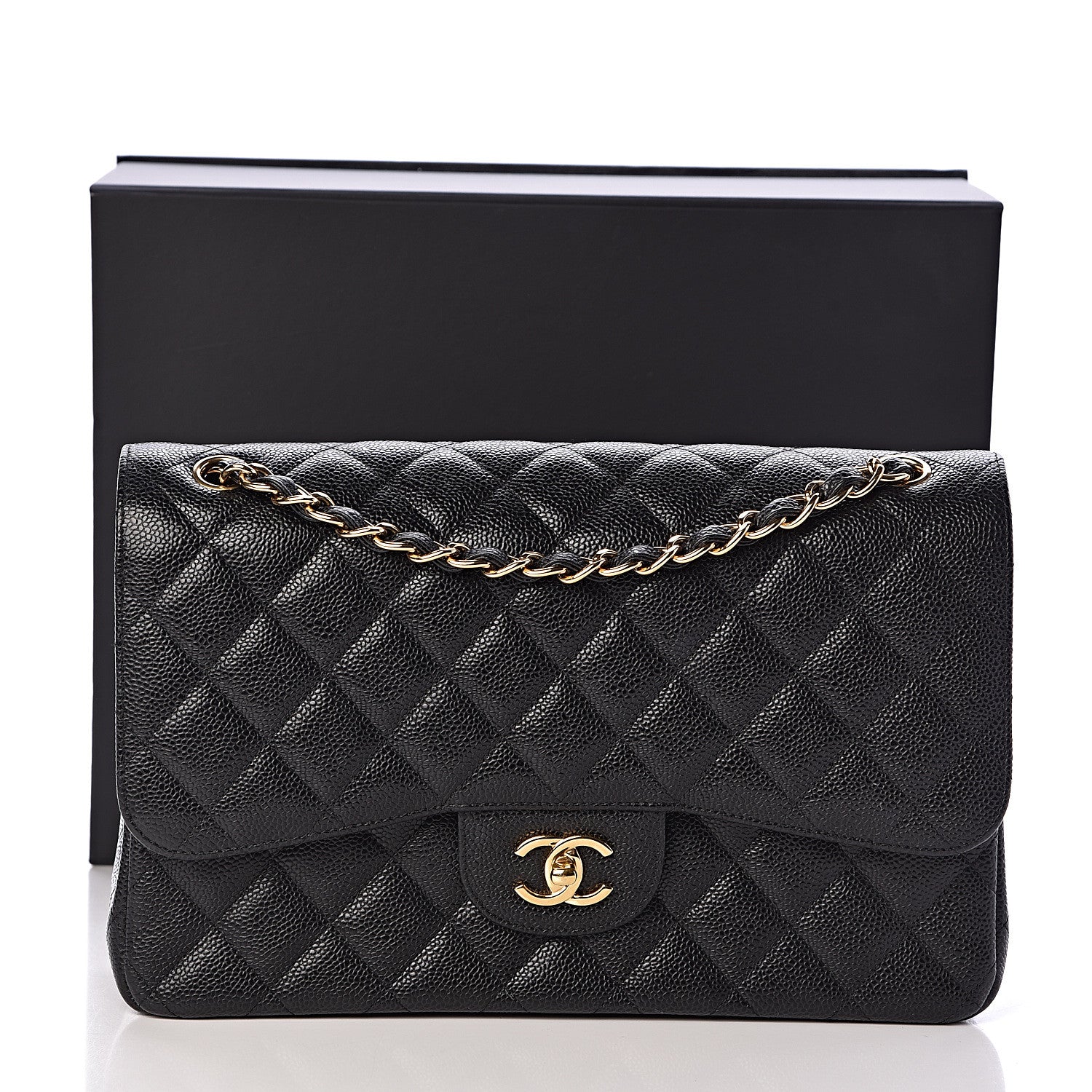 Chanel Caviar Quilted Jumbo Double Flap Black 11 of 11