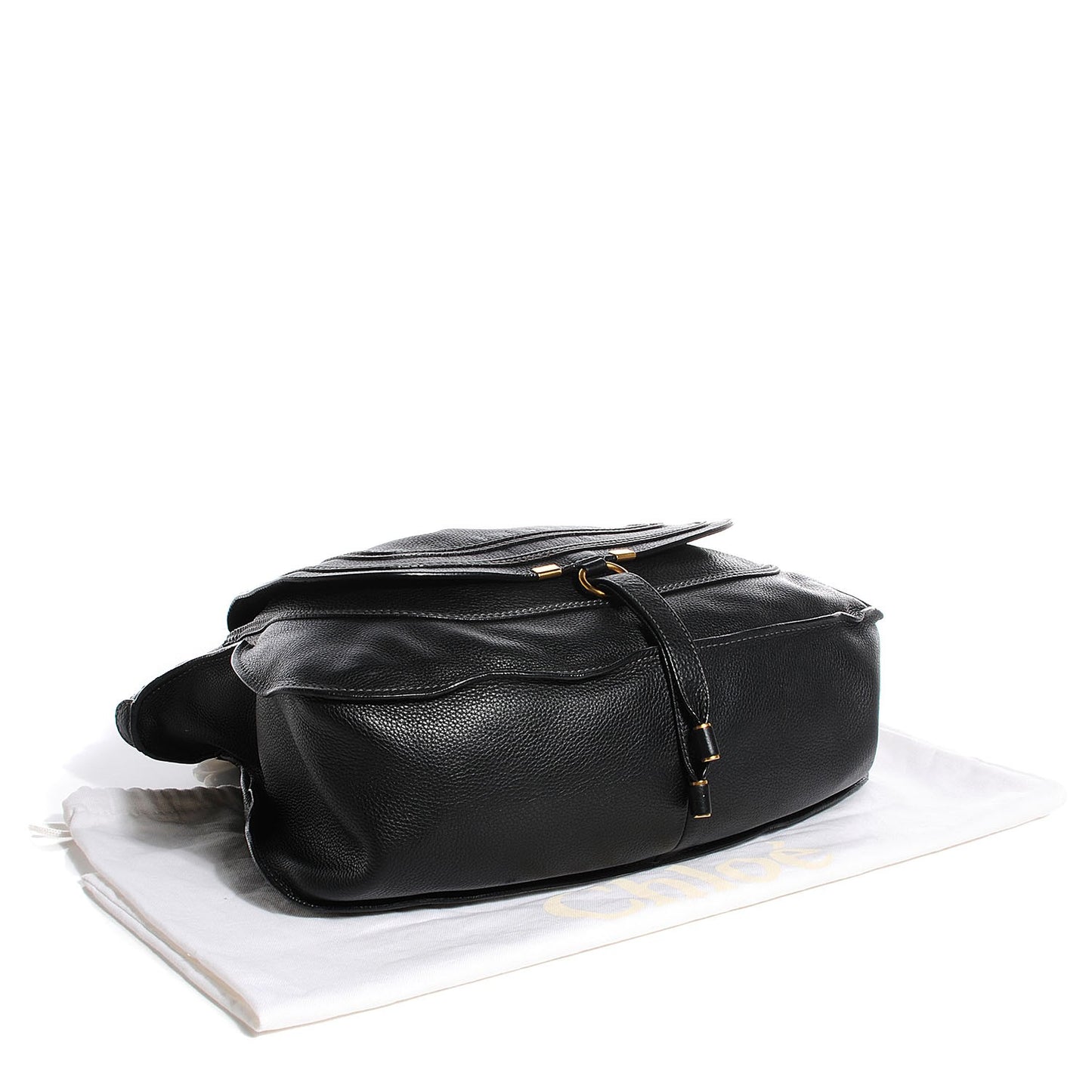 Calfskin Large Marcie Satchel Black