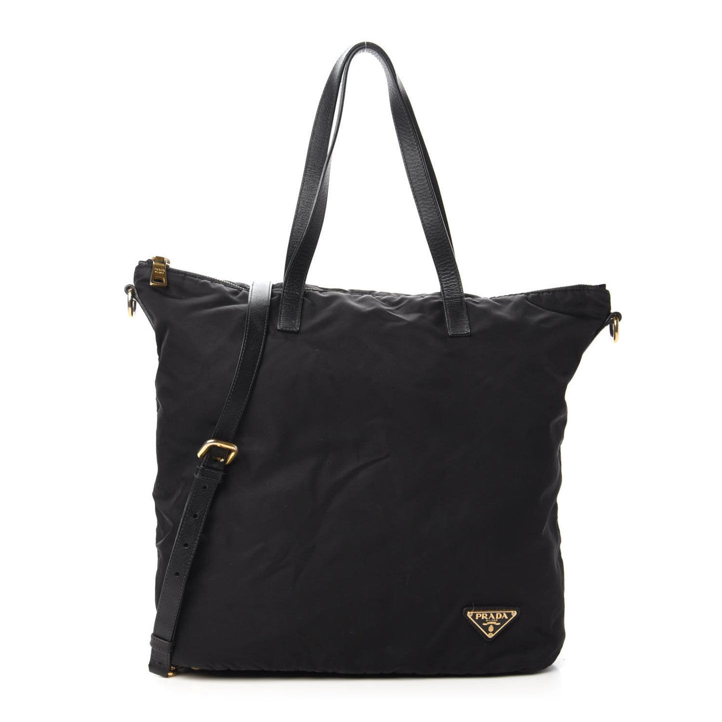 Tessuto Nylon Saffiano Tote Black