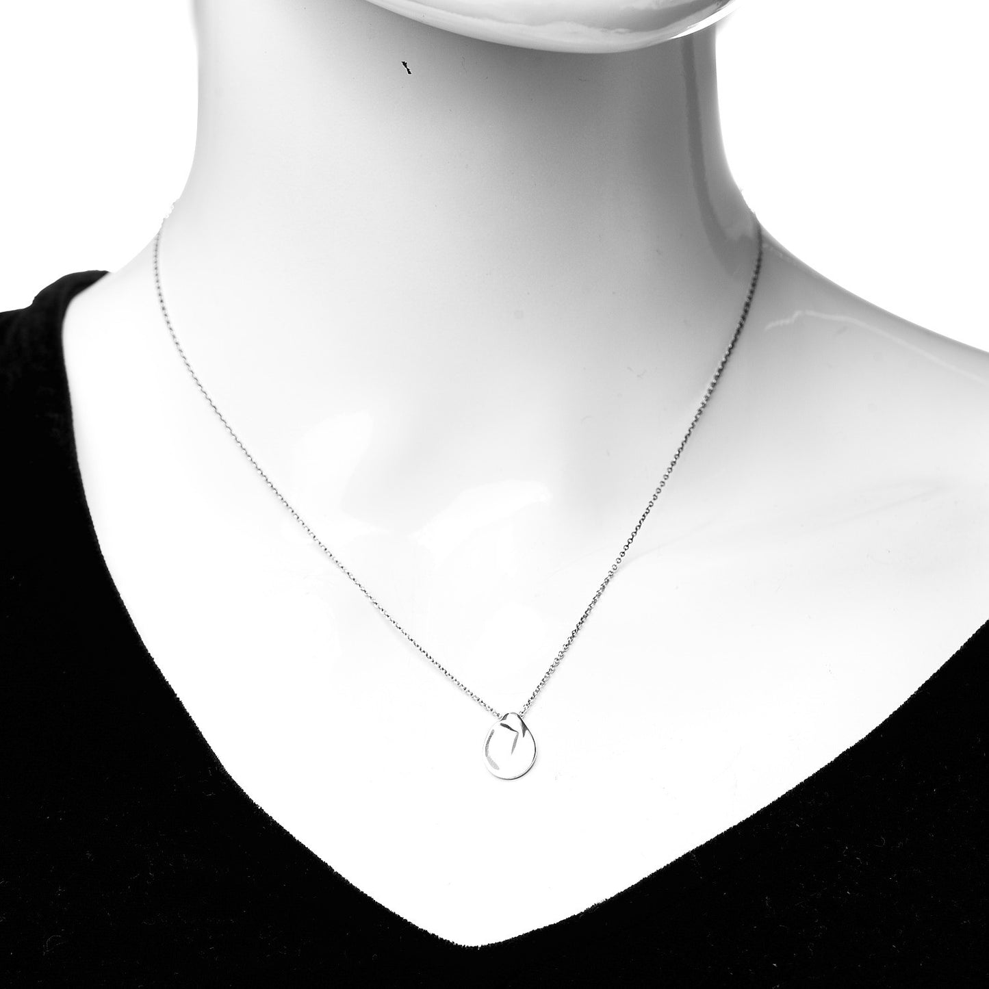 Sterling Silver Elsa Peretti Madonna Pendant Necklace