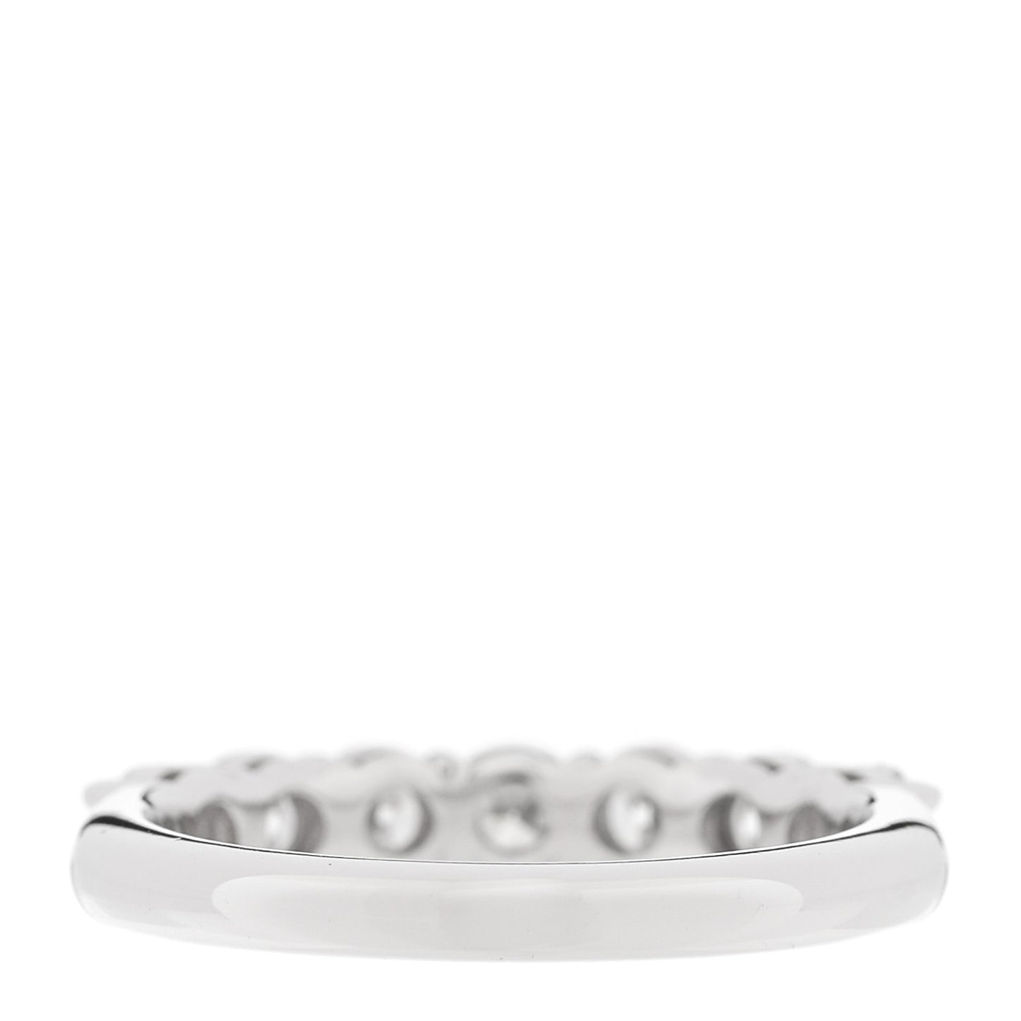 Platinum Diamond 3.5mm Embrace Half Circle Band Ring 52 6