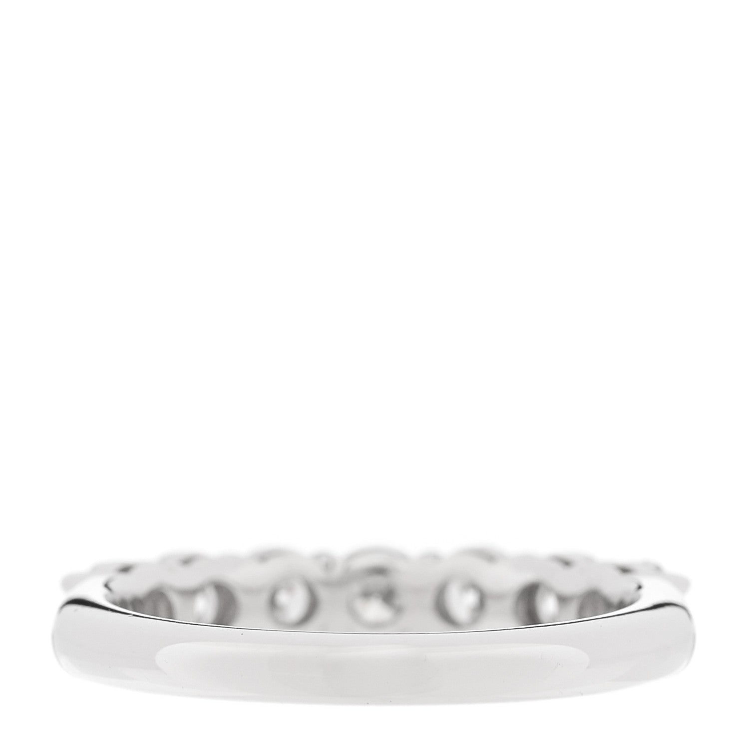 Tiffany Platinum Diamond 3.5mm Embrace Half Circle Band Ring 52 6 3 of 5