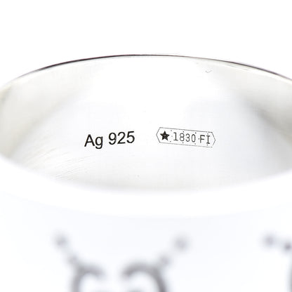 Gucci Sterling Silver GucciGhost Hamlet Skull Band Ring 58 8.25 5 of 6