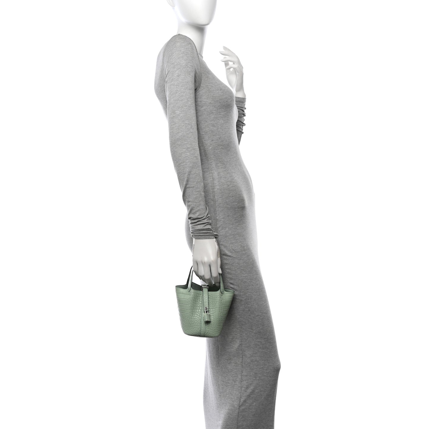 Matte Alligator Micro Picotin Lock Vert D' Eau