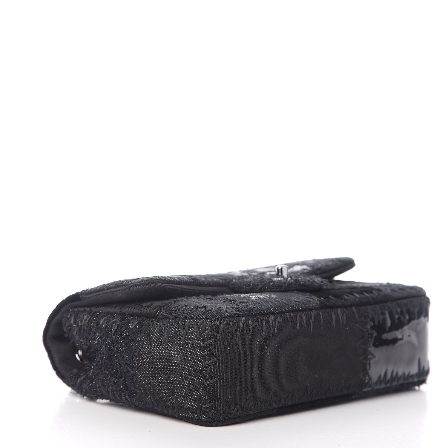 Chanel Tweed Patchwork Medium Single Flap Black 3 of 9