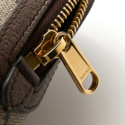 Gucci GG Supreme Monogram Textured Calfskin Web Large Ophidia Cosmetic Case Beige Ebony New Acero 10 of 11
