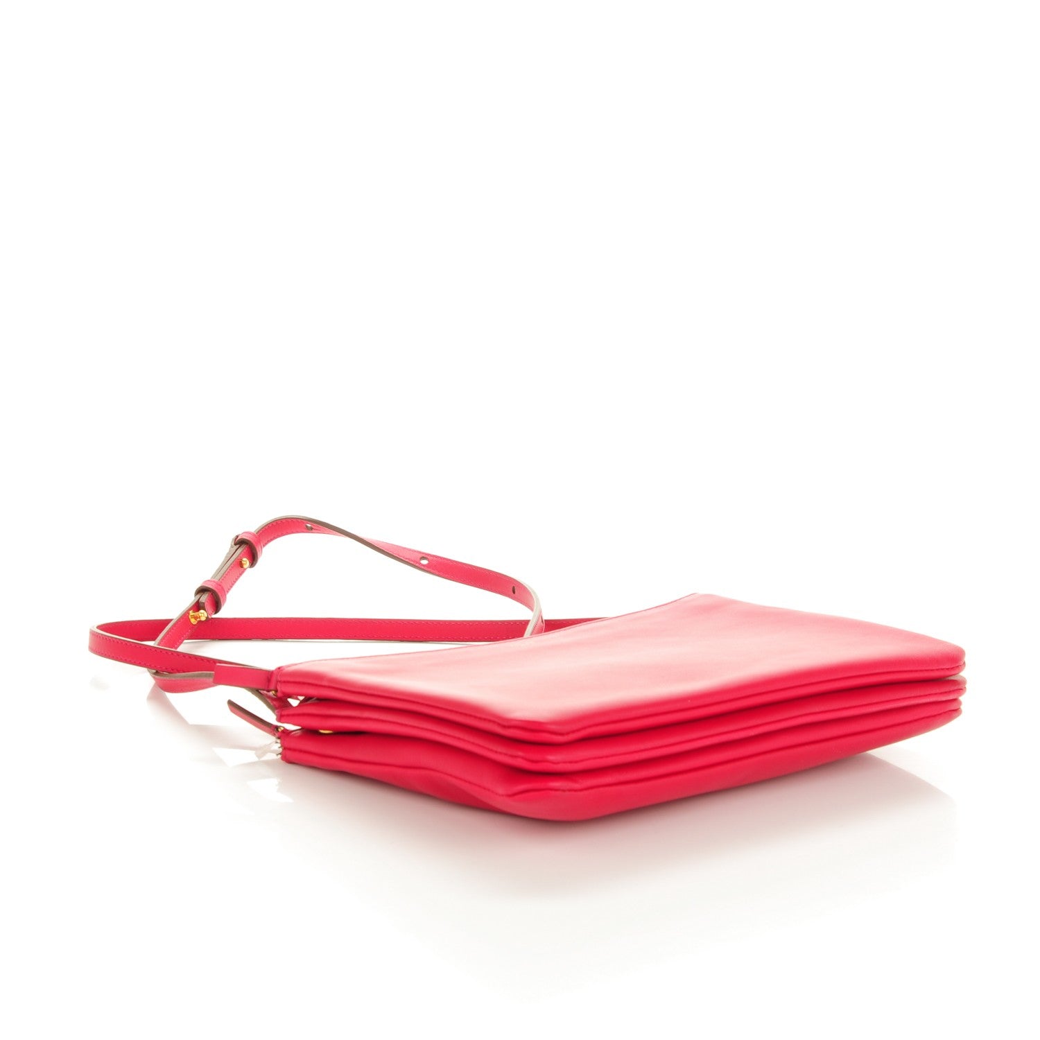 Celine Lambskin Large Trio Crossbody Bag Fuchsia 4 of 7