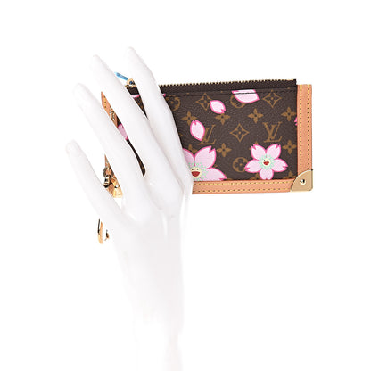 Louis Vuitton Monogram Cherry Blossom Key Pouch Brown 2 of 7