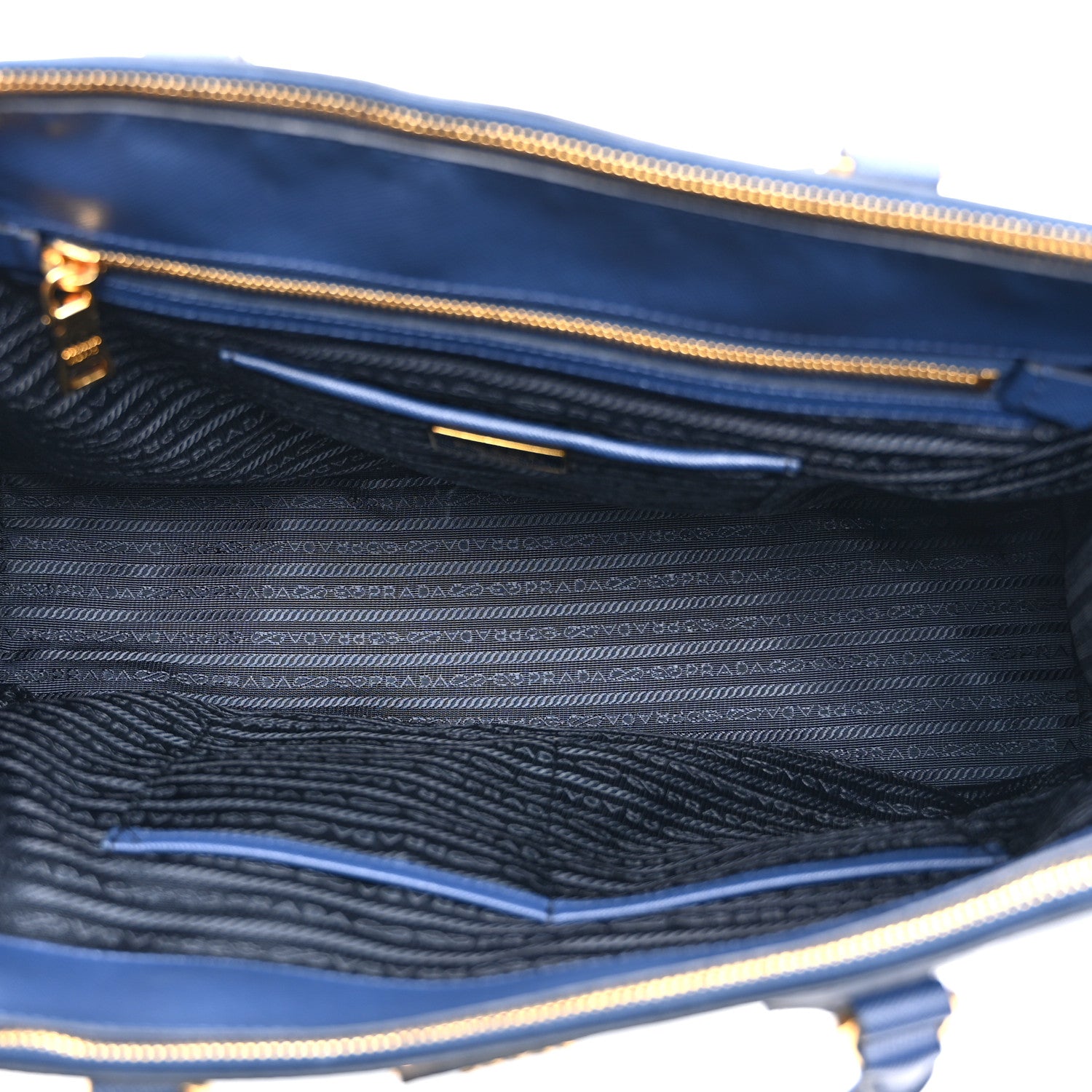 Prada Saffiano Lux Extra Large Galleria Double Zip Tote Bluette 5 of 10