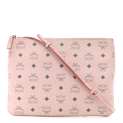 MCM Visetos Medium Crossbody Pouch Soft Pink 1 of 16