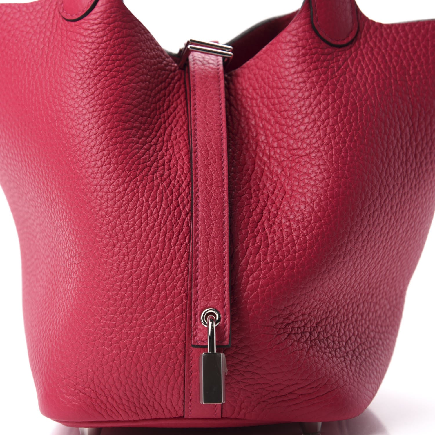 Hermes Taurillon Clemence Verso Picotin Lock 18 PM Rose Mexico Rouge De Coeur 10 of 11