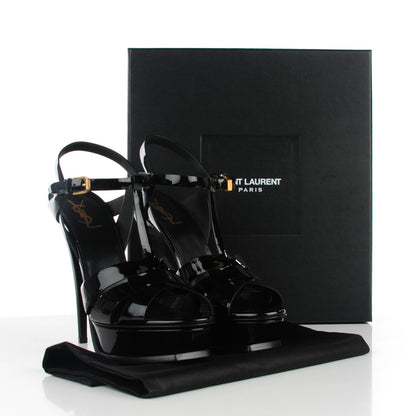 Saint Laurent Patent Tribute 105 Platform Sandals 40 Black 5 of 8