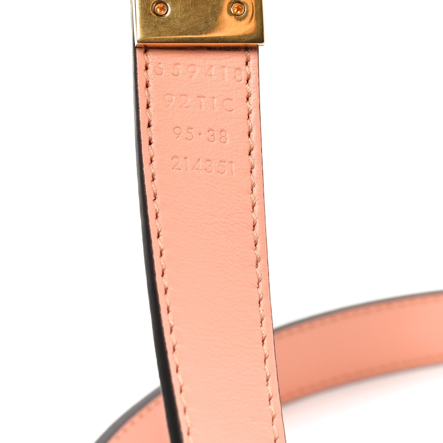 Gucci Calfskin GG Supreme Monogram Double G Reversible 20mm Belt 95 38 Beige Ebony 6 of 6