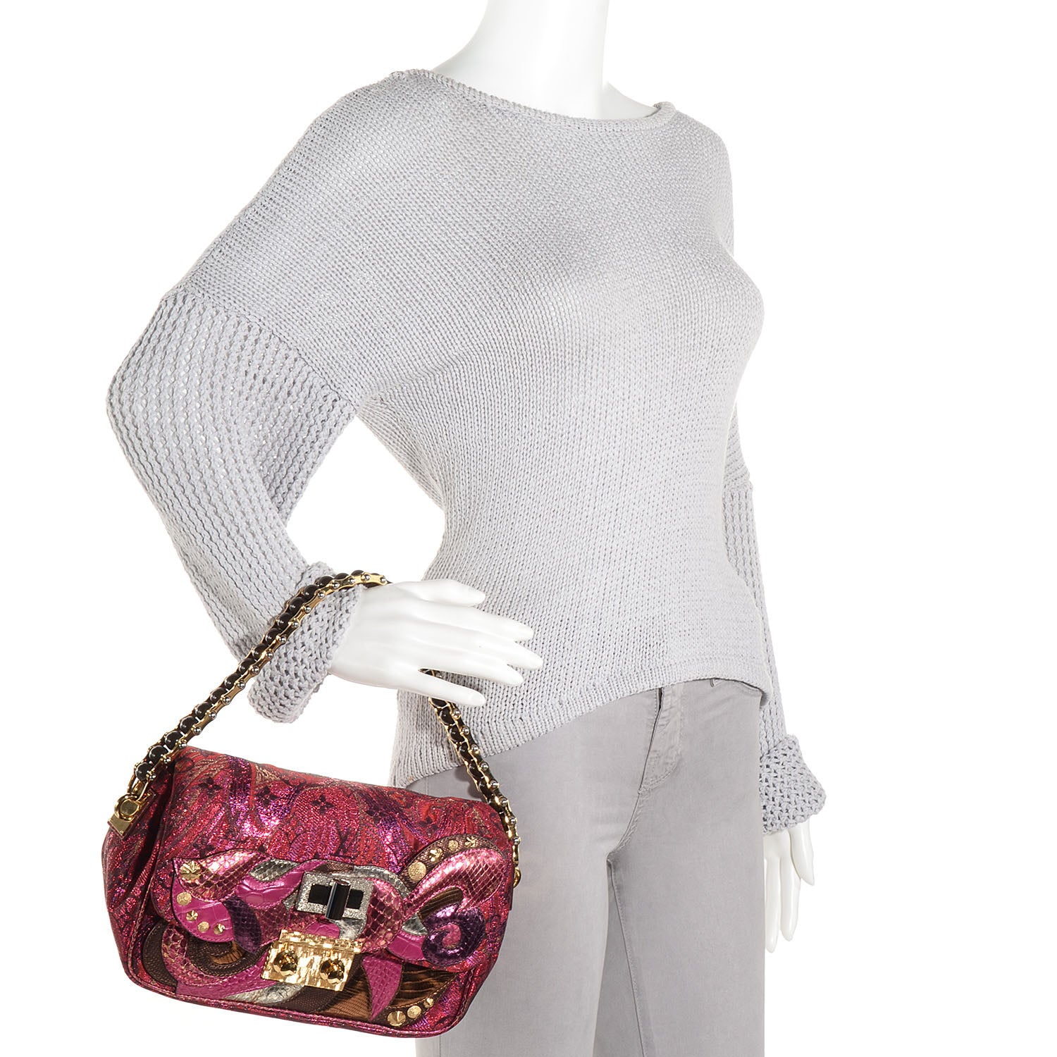 Louis Vuitton Monogram Brocade Calliope Pink 2 of 7