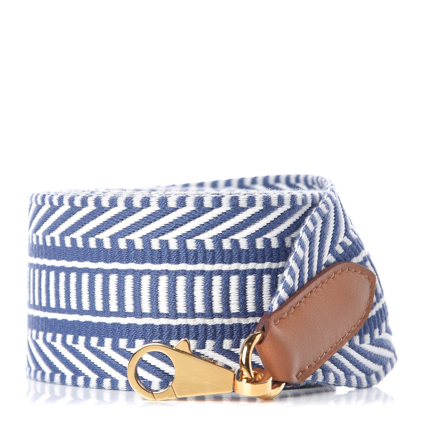 Toile Swift 50mm Sangle Cavale Shoulder Strap Ecru Bleu Brighton Gold