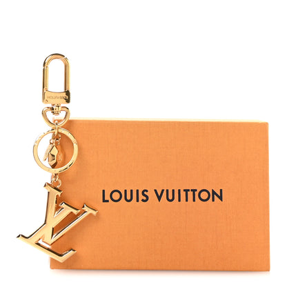 Louis Vuitton Metal LV Facettes Bag Charm Key Holder Gold 5 of 5