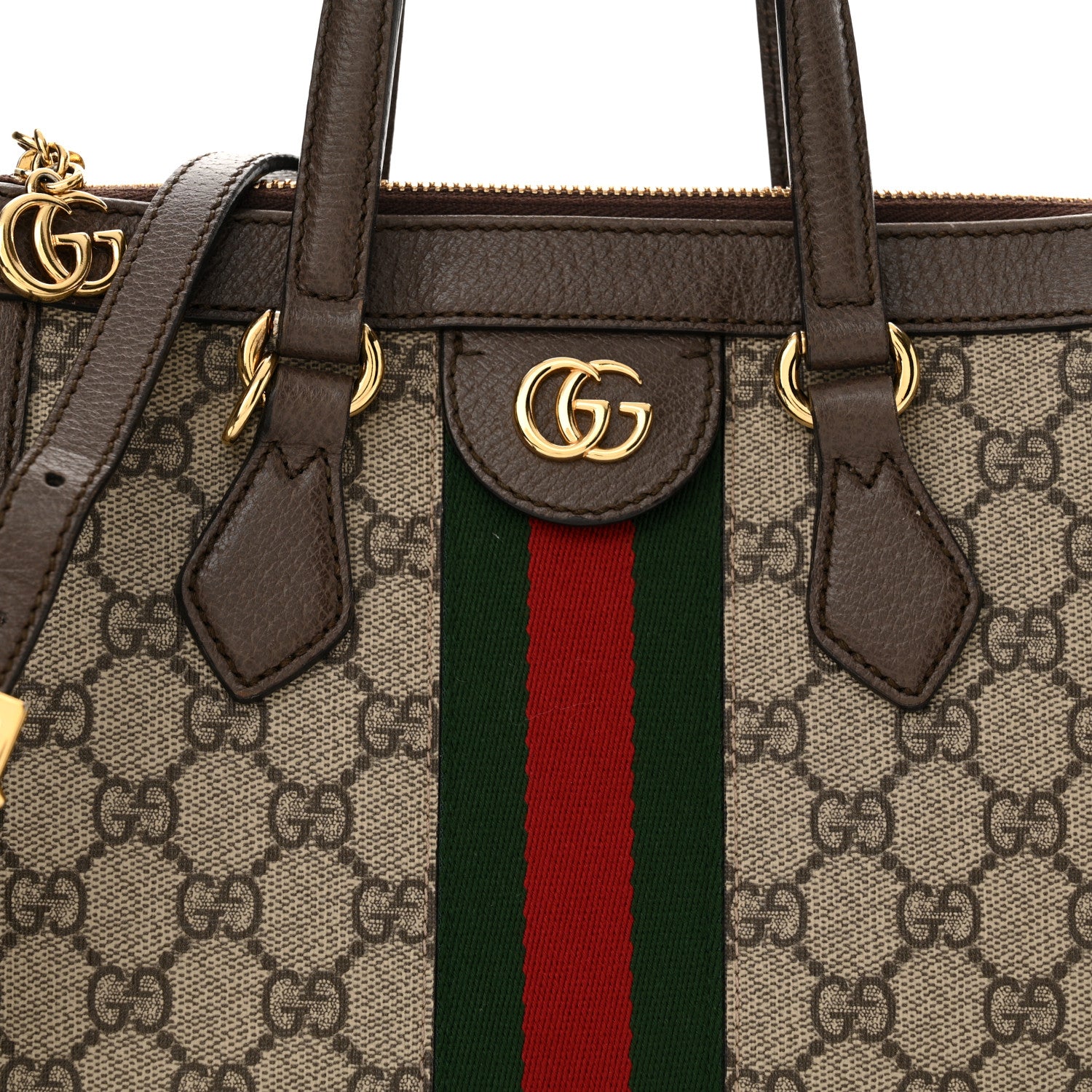 Gucci GG Supreme Monogram Small Ophidia Tote Bag Brown 8 of 16
