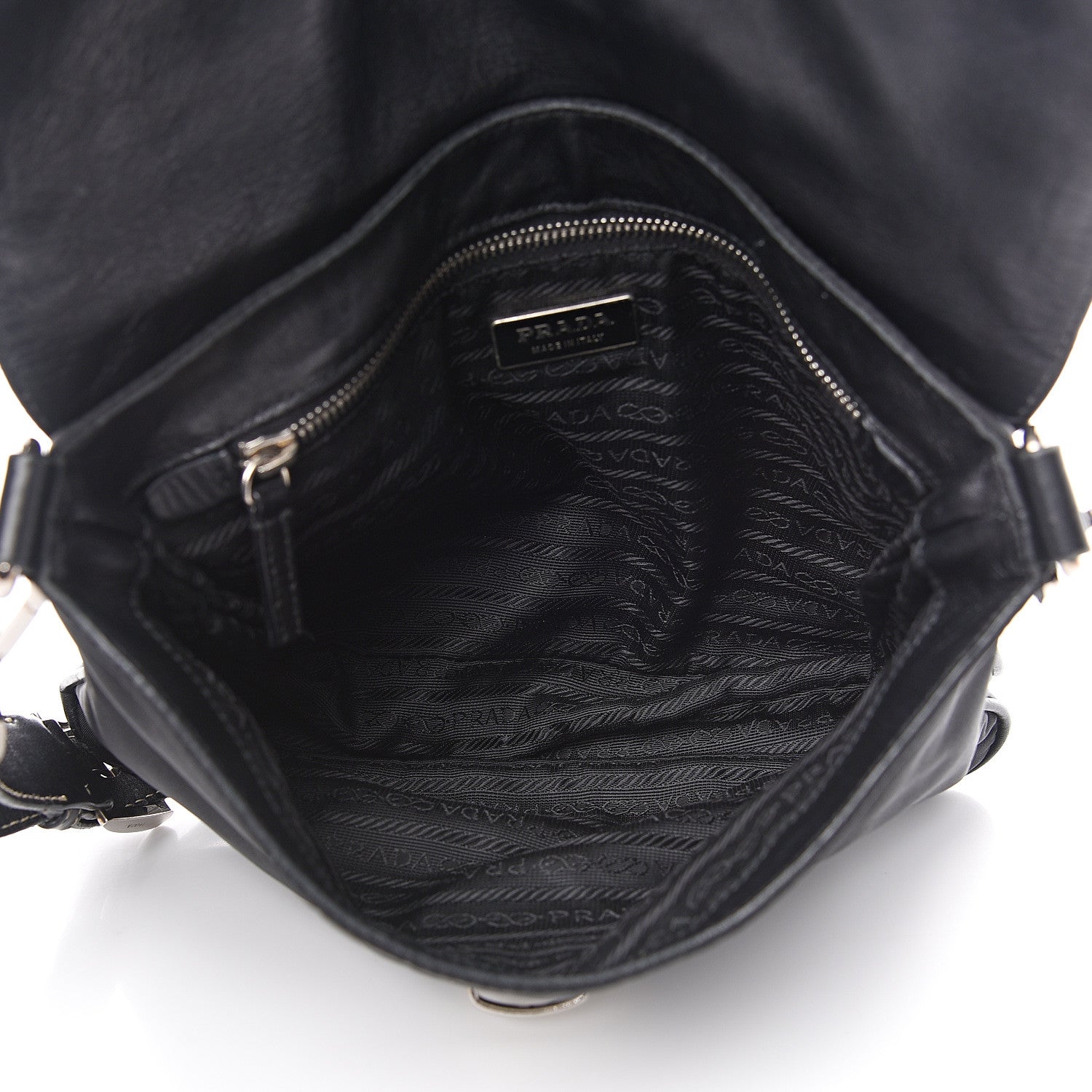 Prada Tessuto Nylon Nappa Shoulder Bag Black 4 of 13