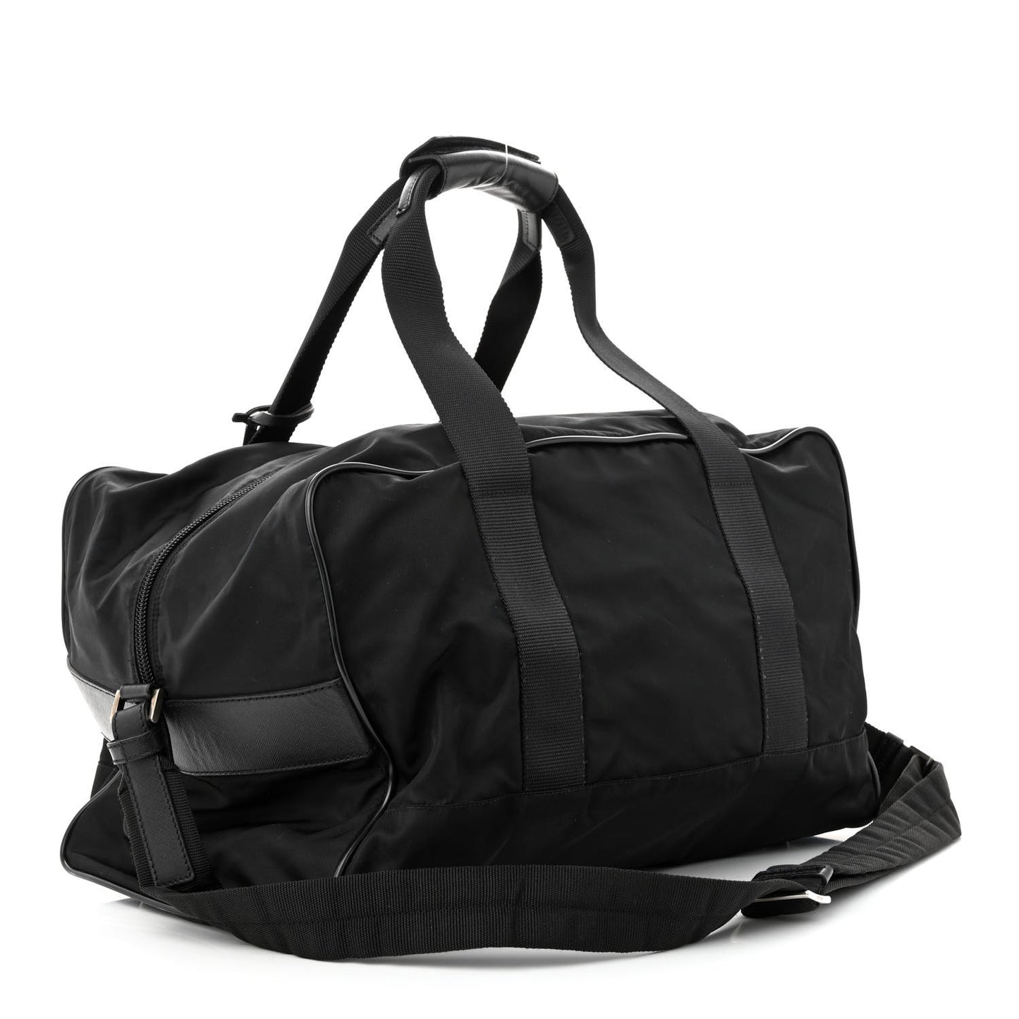 Re-Nylon Saffiano Duffle Bag Black