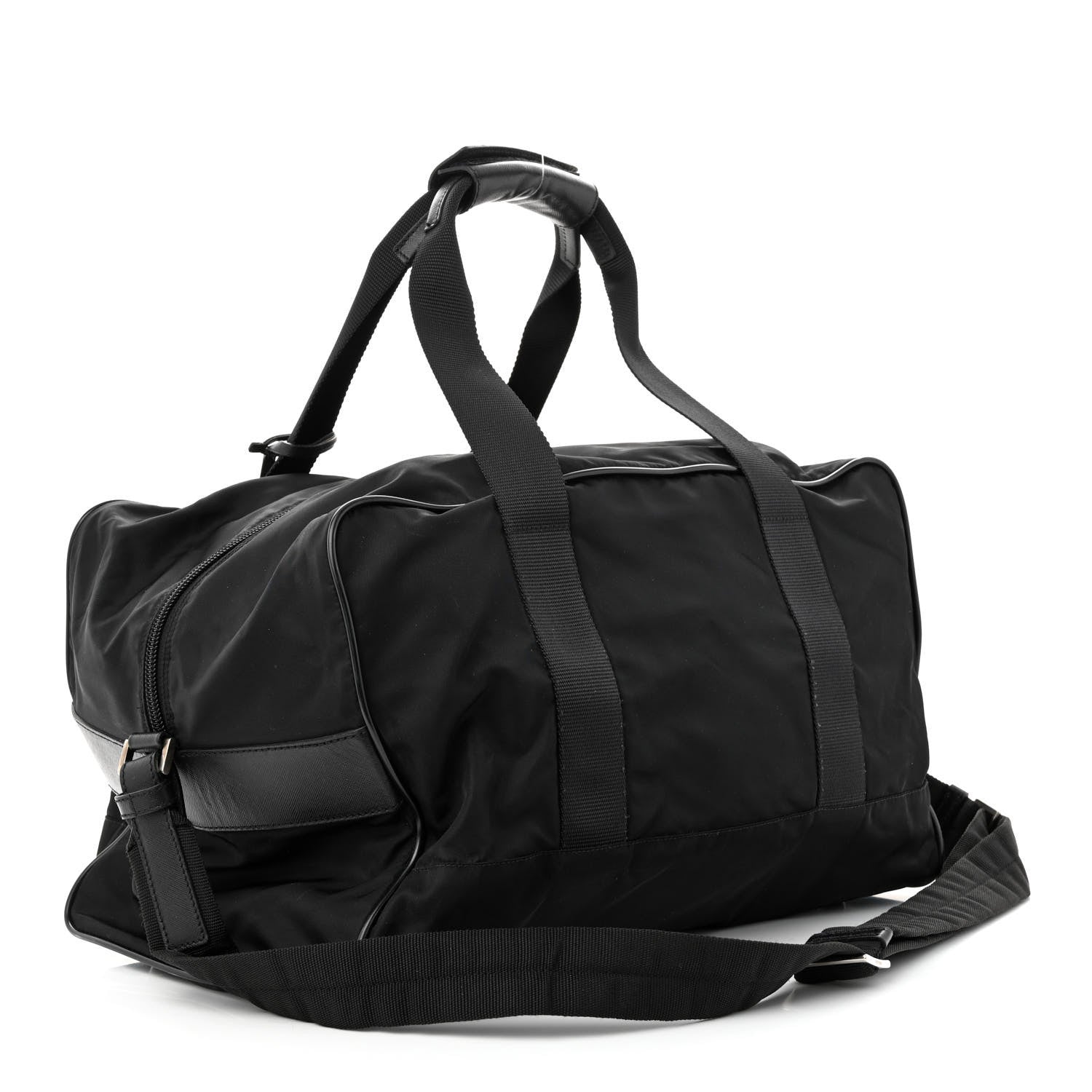 Prada Re-Nylon Saffiano Duffle Bag Black 3 of 18