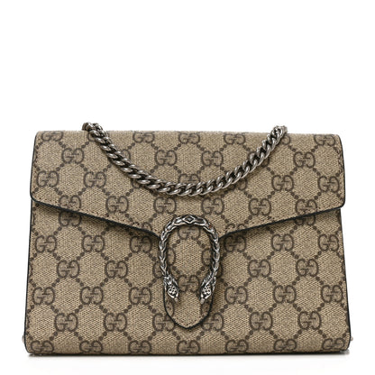Gucci GG Supreme Monogram Mini Dionysus Chain Wallet Beige Black Beige Black 1 of 10