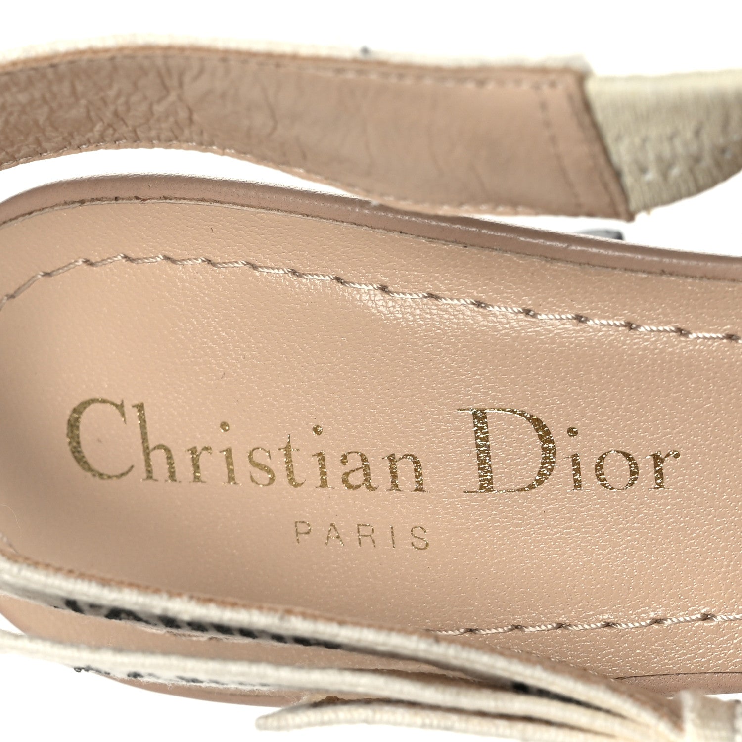Christian Dior Technical Canvas Ribbon J Adior Slingback 65mm Pumps 36.5 Powder Nude 7 of 8