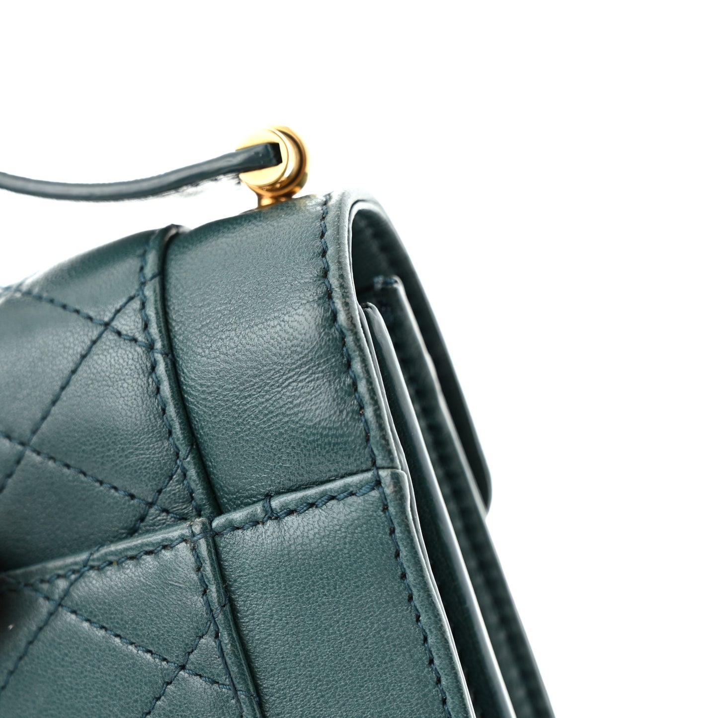 Lambskin Quilted Mini Gaby Satchel Sea Turquoise