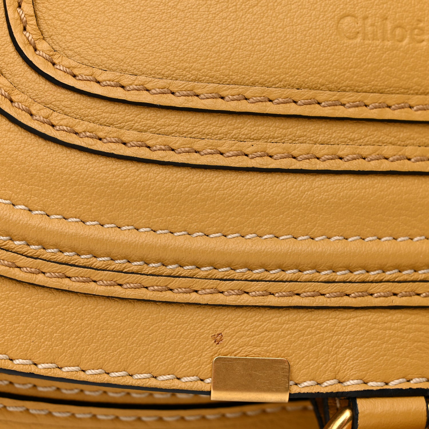 Chloe Calfskin Medium Marcie Satchel Curry Yellow 10 of 10