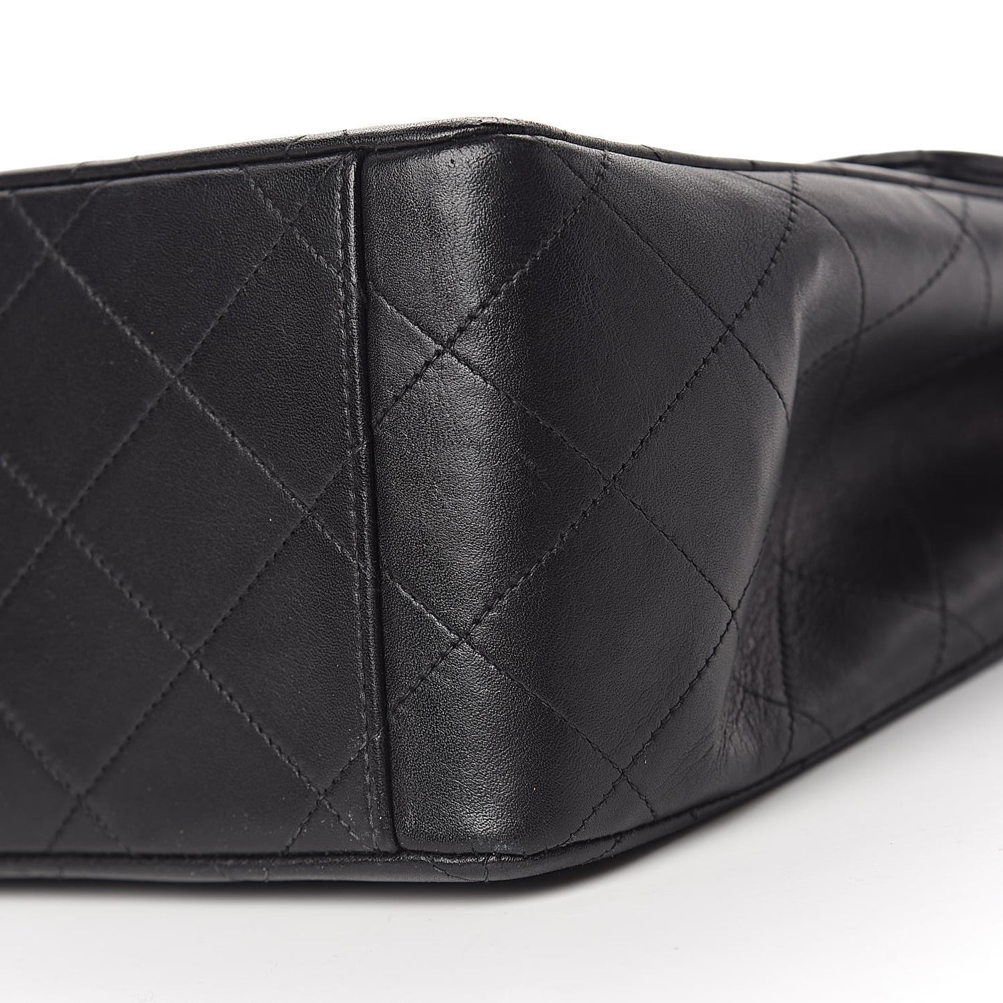 Lambskin Quilted XL Jumbo Single Flap Black